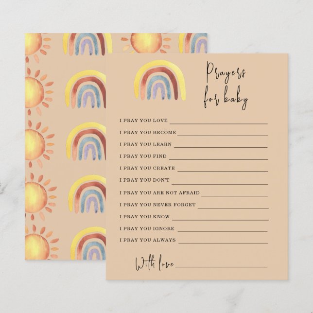 Jogo de festa Boho Rainbow Party | orações para be (Frente/Verso)