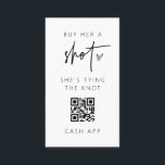 Jogo de Festa de solteira de Código QR - Cartão de<br><div class="desc">Celebre seu noivado! Permitir que os convidados no bar lhe comprar uma bebida na sua festa de solteira digitalizando o código QR em seu dispositivo móvel.</div>