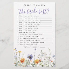 Jogo de festa Flor selvagem que sabe melhor a noiv