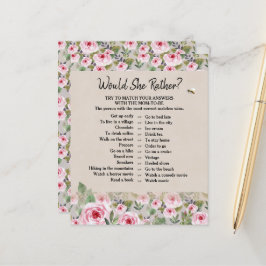 Jogo de Folha de Papel "Ela Preferiria?"