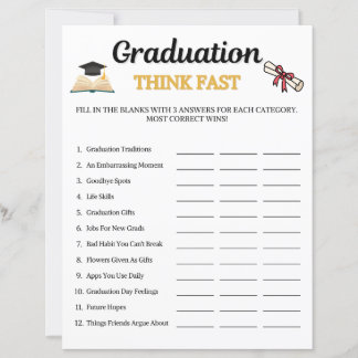 Jogo de Formatura Pense Rápido
