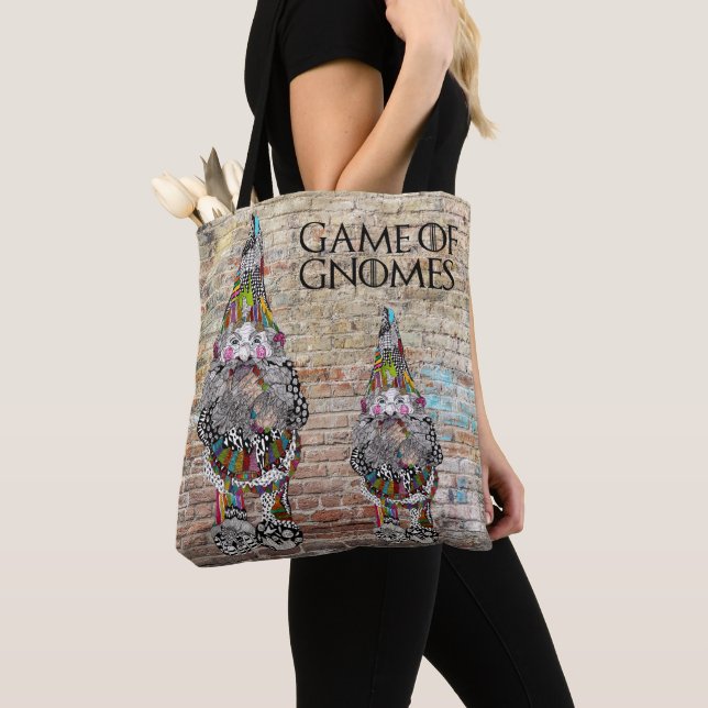 Jogo de Gnomos Tote Bag - Bonito e Colorido (Close Up)
