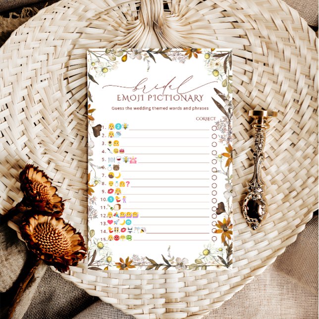 Jogo de Imagem Emoji, Chá de panela Floral Rustic (Criador carregado)