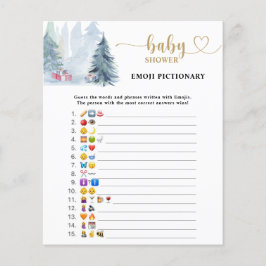 Jogo de imagens de emoji de inverno chá de bebê