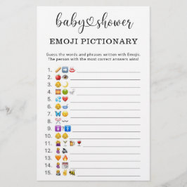 Jogo de imagens de emoji para chá de bebê