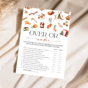 Jogo de inverno sobre ou sob Chá de fraldas