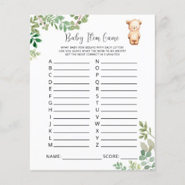 Jogo de Item Bebê Inicial. Jogo do chá de fraldas