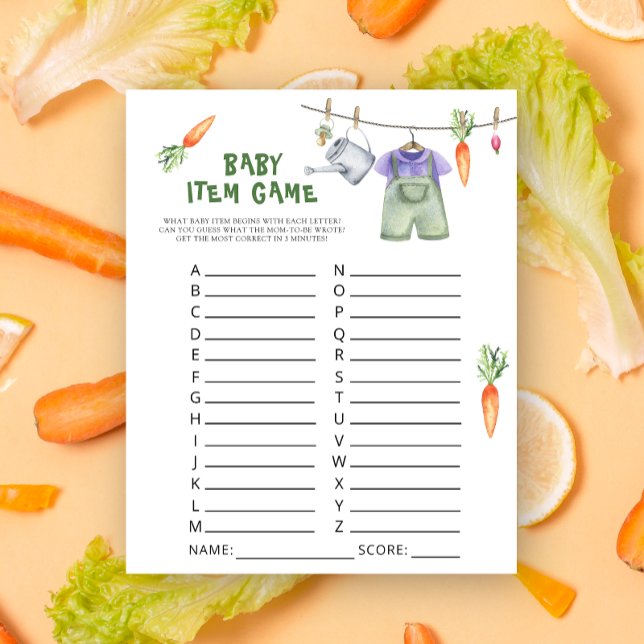Jogo de Item Bebê. Jogo de Chá de fraldas Veggie (Criador carregado)