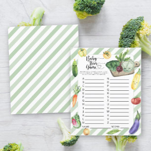 Jogo de Item Bebê. Jogo de Chá de fraldas Veggie