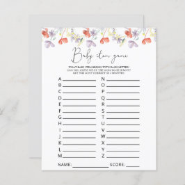 Jogo de Item de Bebê de Flores Selvagens. Jogo do