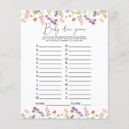 Jogo de Item de Bebê de Flores Selvagens. Jogo do