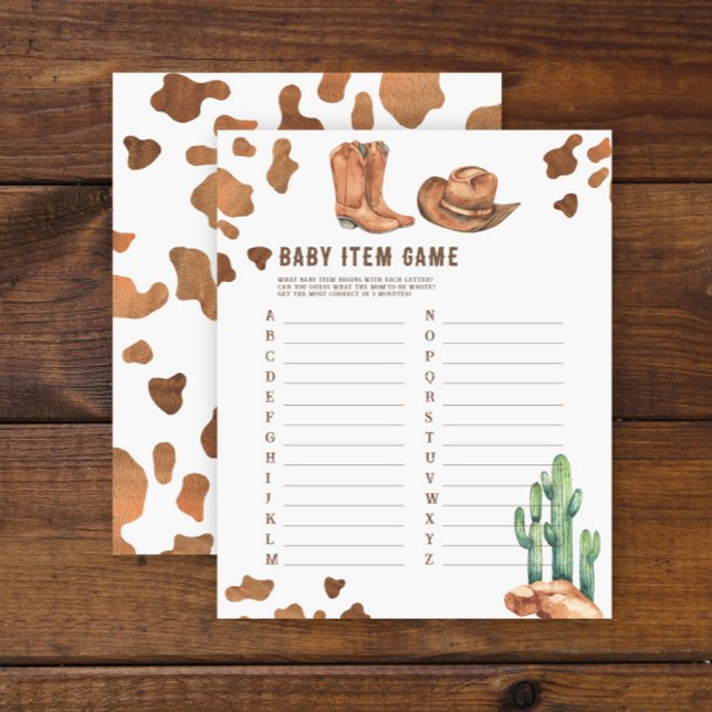 Jogo de itens de bebê Cowboy. Jogo de chá de bebê (Criador carregado)