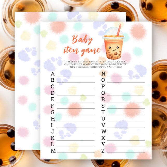 Jogo de itens de bebê para chá de bebê Bubble tea (Criador carregado)