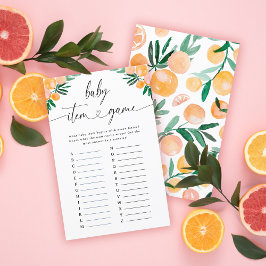 Jogo de itens de bebê para chá de bebê laranja cít