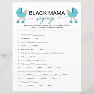Jogo de mama negra, Jogo do Chá de fraldas negro