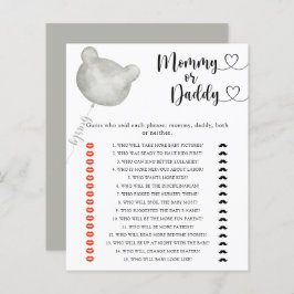 Jogo de mamãe ou chá de fraldas