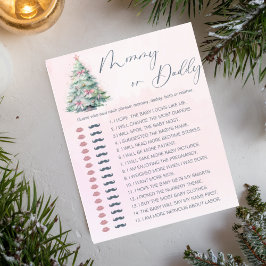 Jogo de mamãe rosa-inverno ou chá de fraldas pai