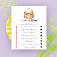 Jogo de Mamães ou chás de fraldas para bebês