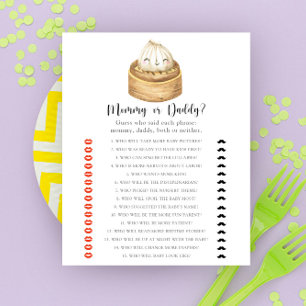 Jogo de Mamães ou chás de fraldas para bebês