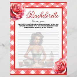 Jogo de Memória Bachelorette Pinup Rosa
