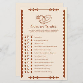 Jogo de Noiva de Campo Ocidental Sobre ou Sob