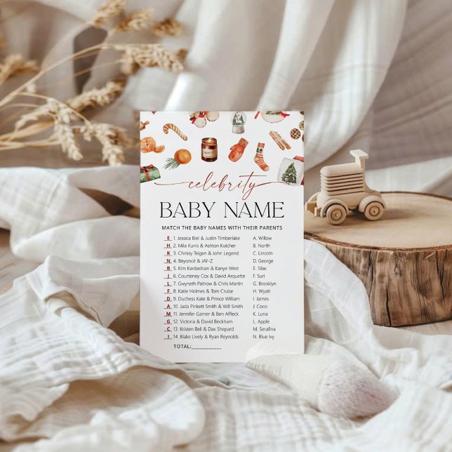 Jogo de Nomes de Bebês de Celebridades de Inverno (Criador carregado)