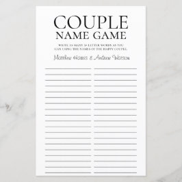 Jogo de Nomes de Casal LGBTQ Rústico