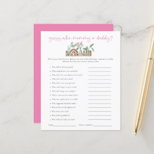 Jogo De Orçamento Adivinha Quem Mãe Pai Chá de 