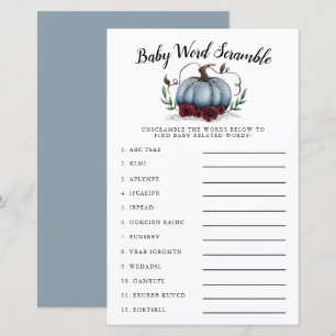 Jogo de Palavra Azul Pumpkin Baby