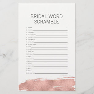 Jogo de Palavra Bridal do Brushaft Dourado para ro