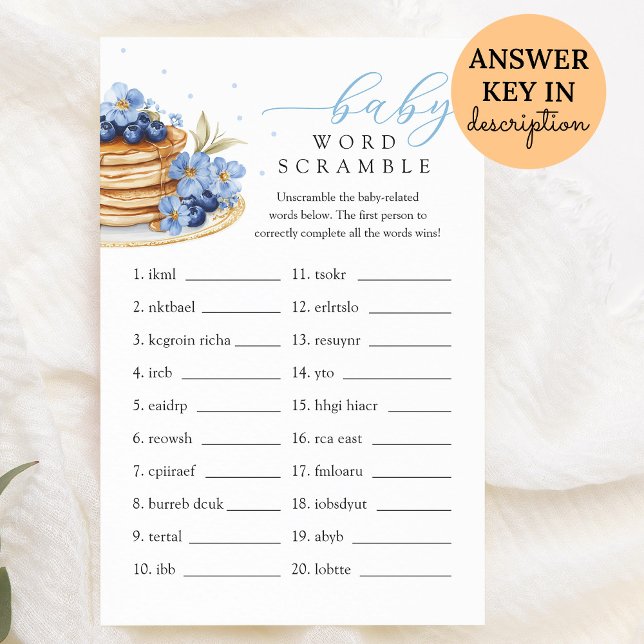 Jogo de Palavra de Bebê de Blueberry Brunch (Criador carregado)