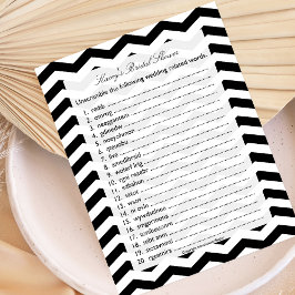 Jogo de Palavra de Chá de casamento Bridal