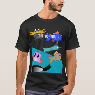 Jogo de Peixe/Pescador Camisa Profundidade