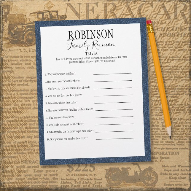 Jogo de Perguntas sobre Reunião da Família (Criador carregado)