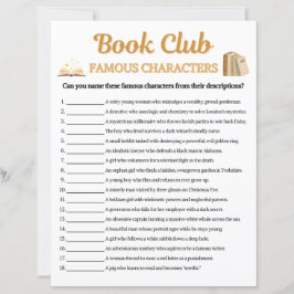 Jogo de Personagens Famosos do Clube do Livro