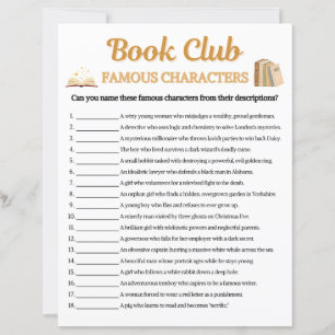 Jogo de Personagens Famosos do Clube do Livro