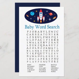 Jogo de Pesquisa de Palavras de Chá de fraldas do