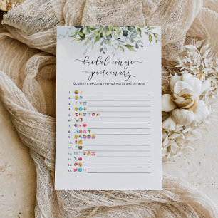 Jogo de picário Eucalyptus chá de panela emoji