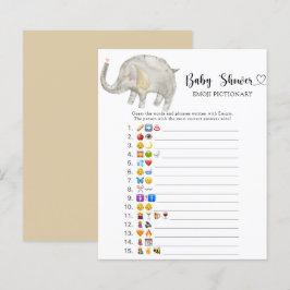 Jogo de pictionary com emojis do chá de bebê do Pe
