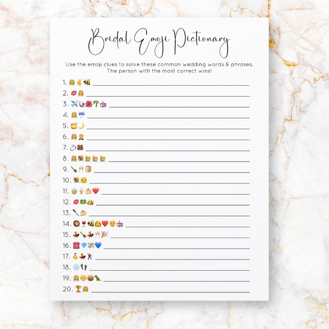 Jogo de Pictionary de Emoji de Escrita Moderna par (Criador carregado)
