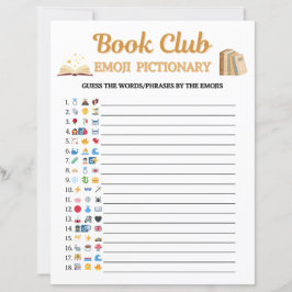 Jogo de Pictionary de Emoji do Clube do Livro