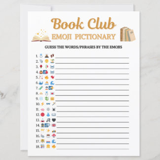 Jogo de Pictionary de Emoji do Clube do Livro