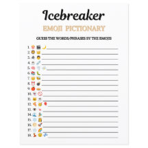 Jogo de Pictionary de Emoji Quebra-Gelo