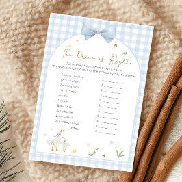 Jogo de Preços do Chuveiro de Bebê Blue Gingham Si