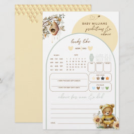 Jogo de predições do Chá de fraldas do Urso de Mel