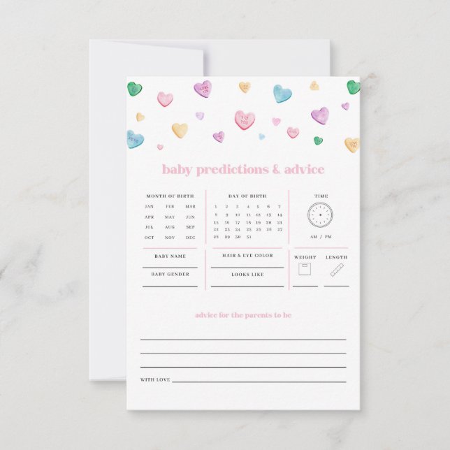 Jogo de Previsão de Bebê do Namorados Swetheart (Frente)