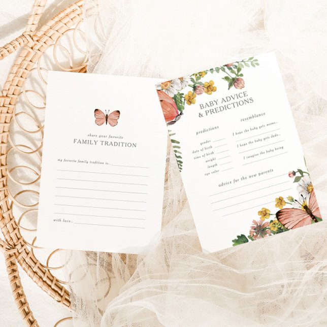 Jogo de previsão de Chá Floral da Borboleta Boho (Criador carregado)