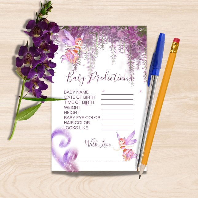 Jogo de previsão de Chás de fraldas de tema de fad (Criador carregado)