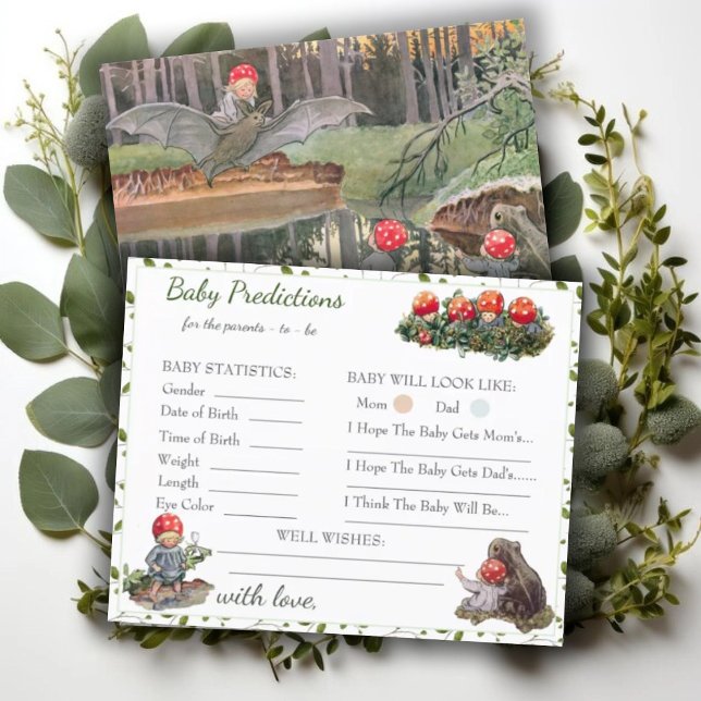 Jogo de previsão do Chá de fraldas de floresta de  (Criador carregado)