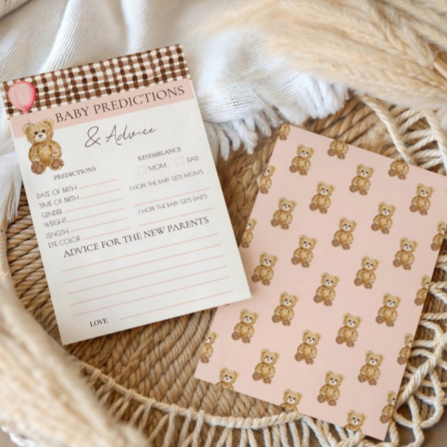 Jogo de previsão do Chá de fraldas rosa-Blush do U (Criador carregado)